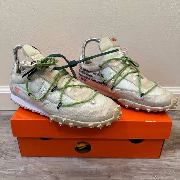 Nike Waffle Racer Off White Men's CD8180-100 OG Retro Green